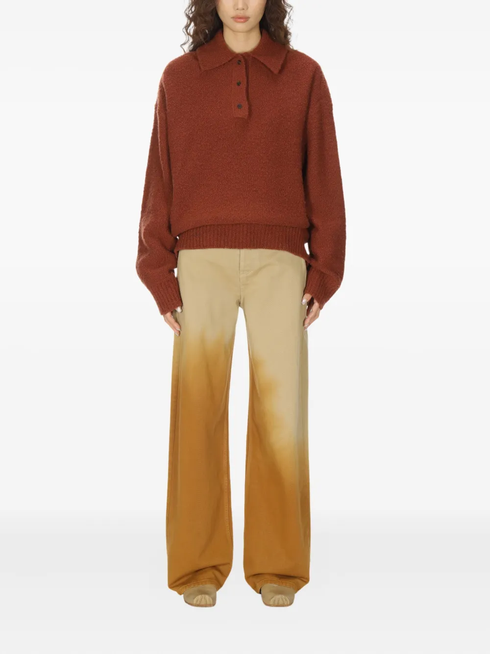 Uma Wang Phyllis dip-dye trousers | Flared Trousers | Image 2