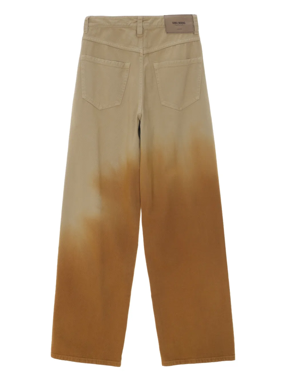 Uma Wang Phyllis broek met dip-dye print Beige