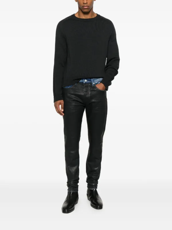 PURPLE BRAND スリムフィットブラックデニム 28 完全正規品 Purple Brand カットオフエッジ デニム | ブラック | FARFETCH JP