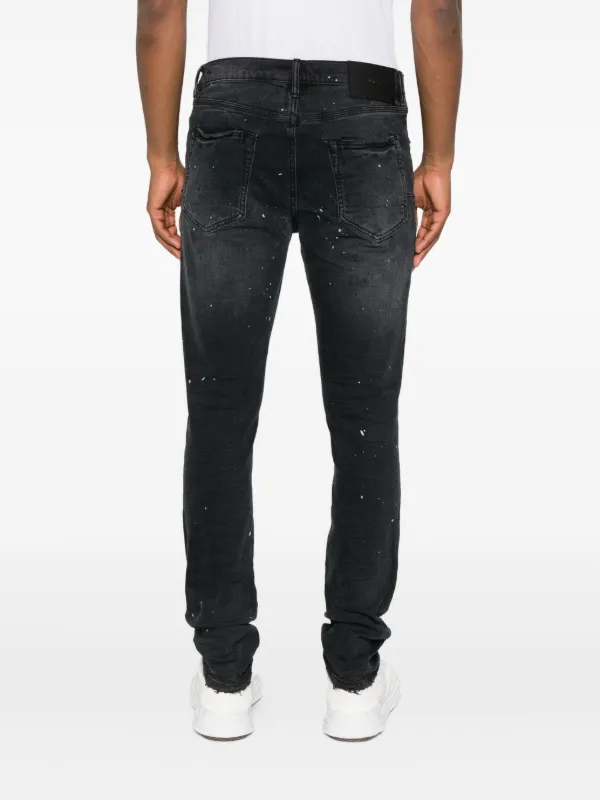 パンツ Purple brand Purple Brand Distressed Splatter Denim | Black | FARFETCH