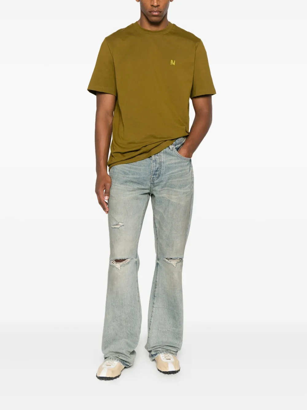 Purple Brand P026 ripped bootcut denim - Blauw