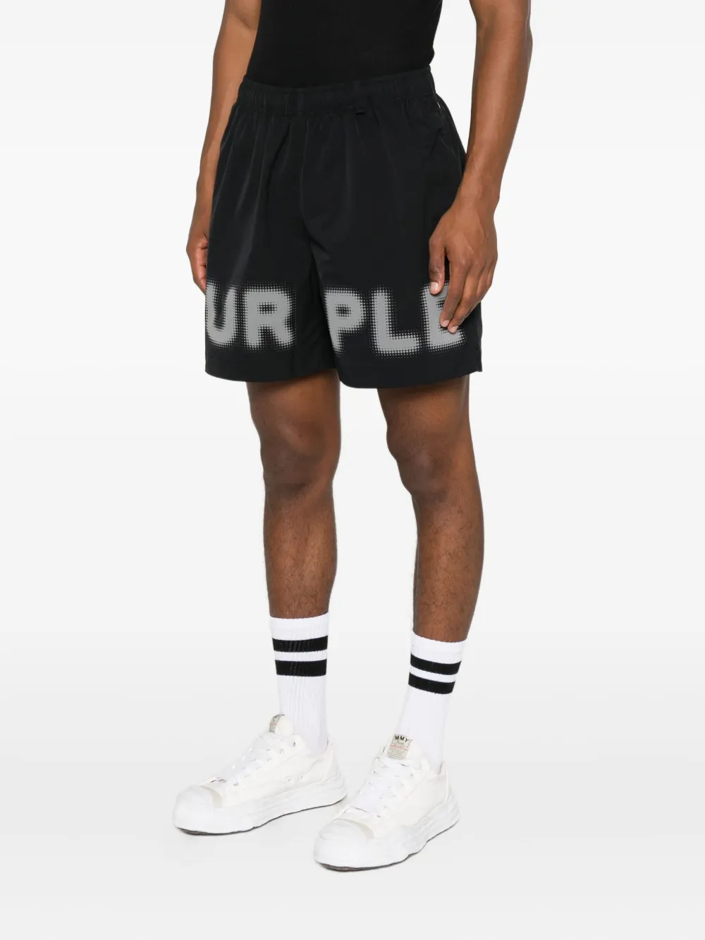 Purple Brand All Around Water Repellent Performance Shorts In Black
