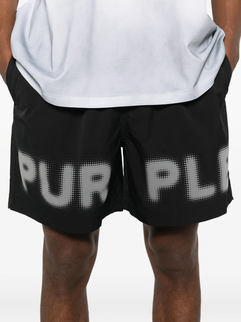 Purple Brand All Around Water Repellent Performance Shorts In Black