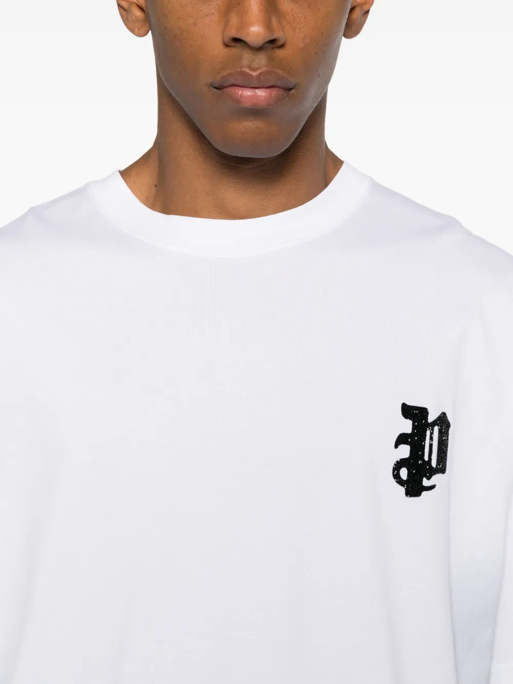 Purple Brand Oversized Graphic Mercerized Cotton T-shirt In White