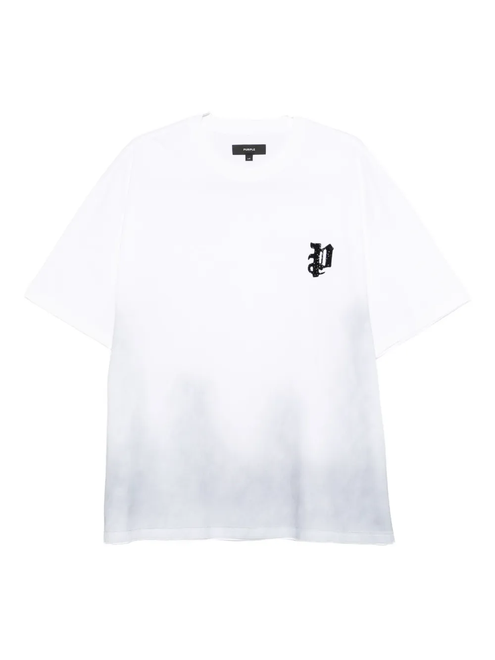 Purple Brand Oversized Graphic Mercerized Cotton T-shirt In White