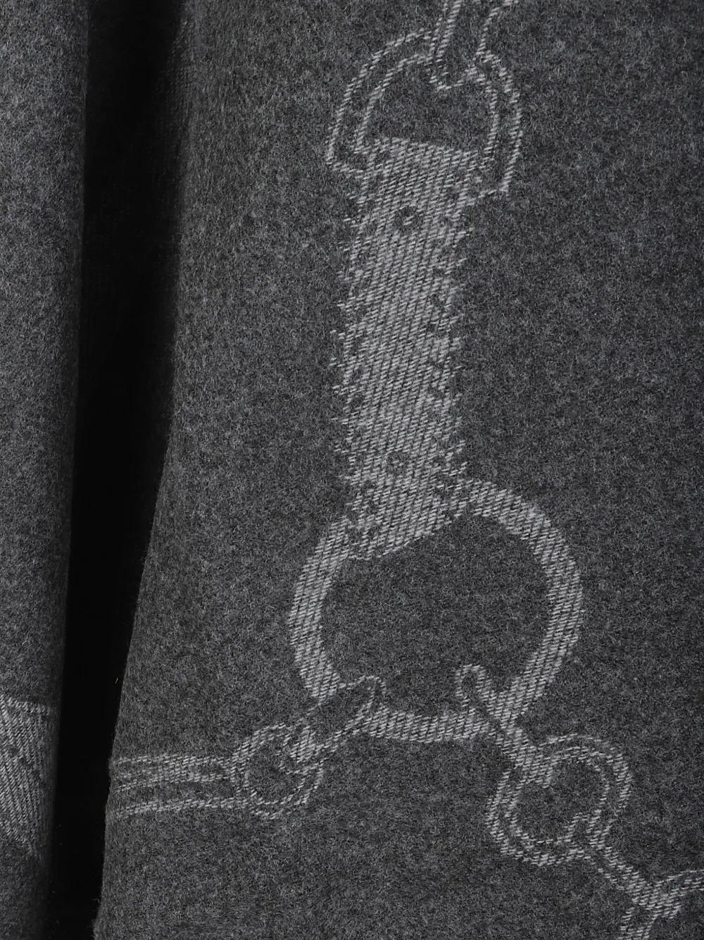 Ralph Lauren Fringed-detail Cape In Gray