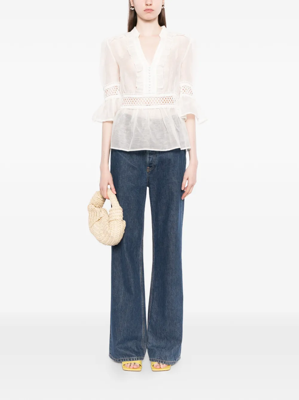 We Are Kindred Blusa Con Peplum - Toni Neutri 