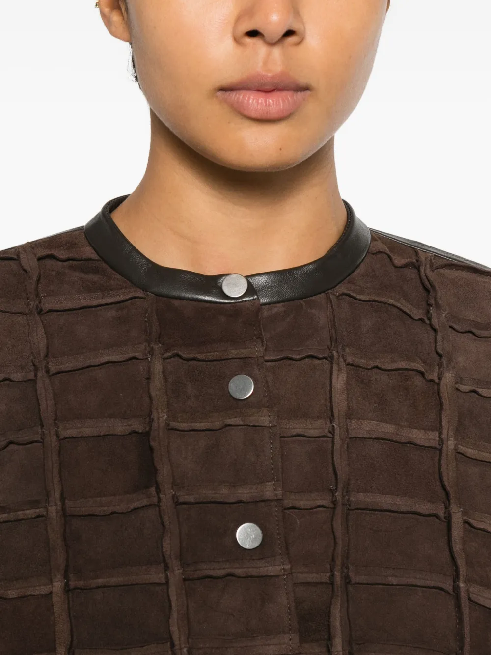 Niccolò Pasqualetti Armatura Panelled Jacket In Brown