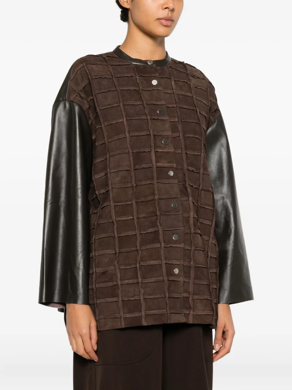 Niccolò Pasqualetti Armatura Panelled Jacket In Brown