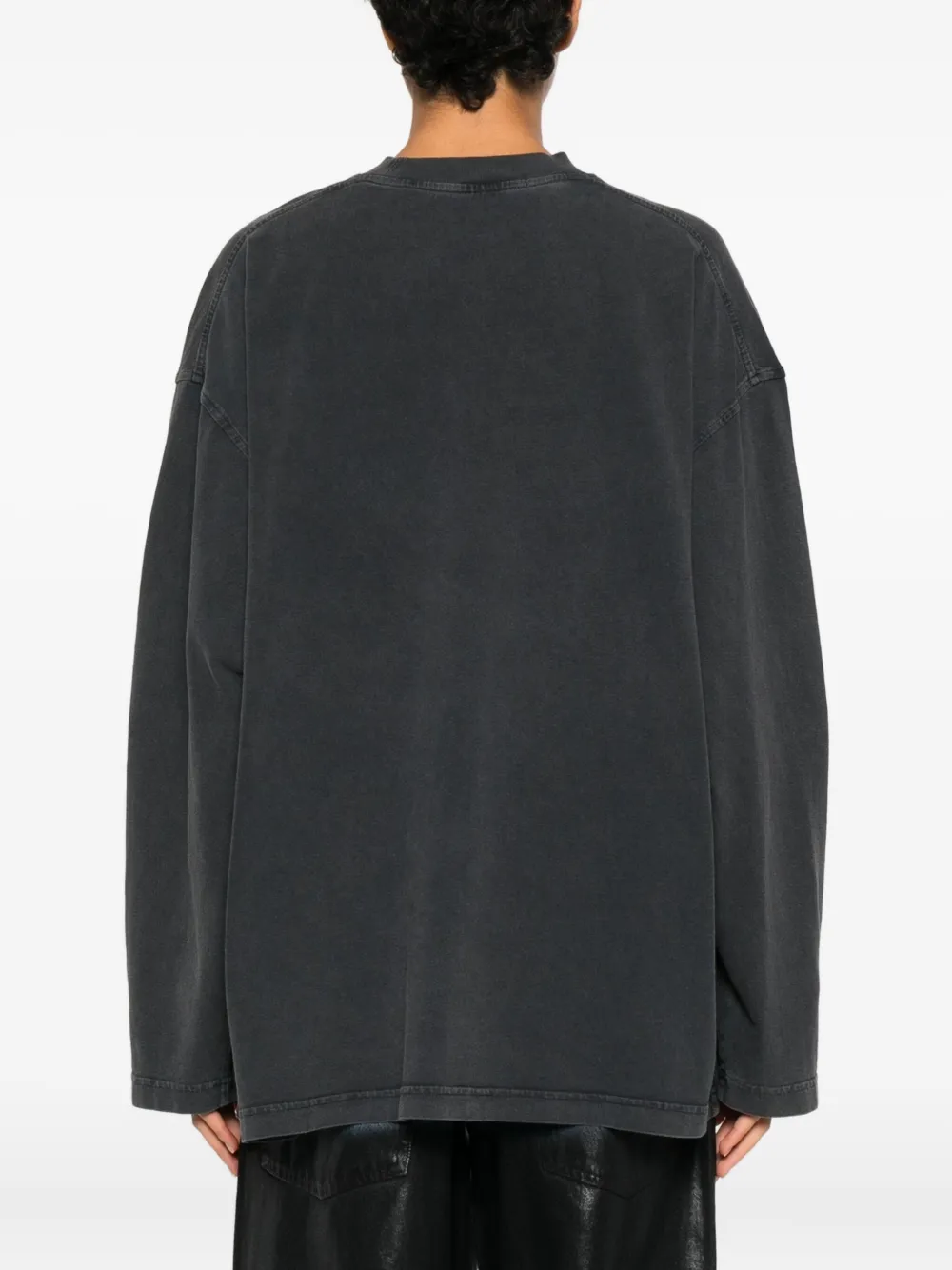 Alexander Wang Jersey top met lange mouwen en grafische print Grijs