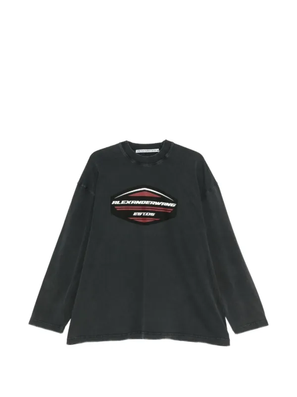 Alexander Wang long-sleeved Graphic T-shirt | Grey | FARFETCH
