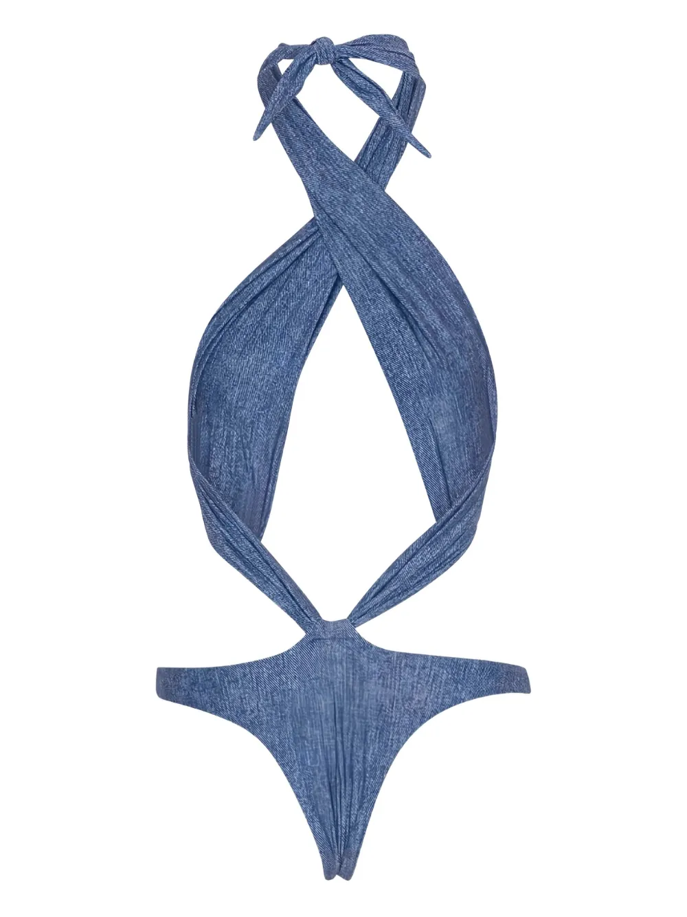 Rotate Birger Christensen X Reina Olga Soft Mixed Swimsuit In Blue