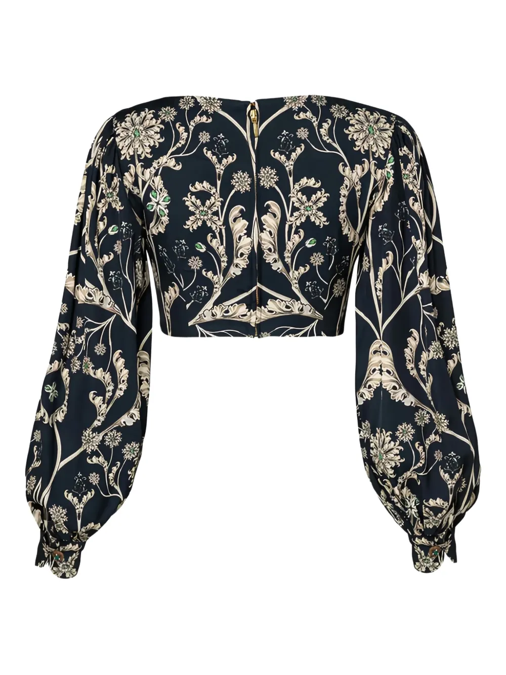 Agua By Agua Bendita Pera Gema Balloon-sleeve Top In Black