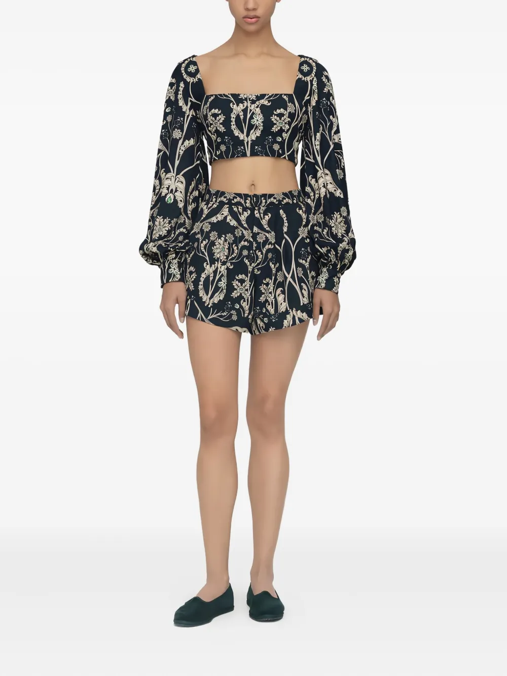 Agua By Agua Bendita Pera Gema balloon-sleeve top - Zwart