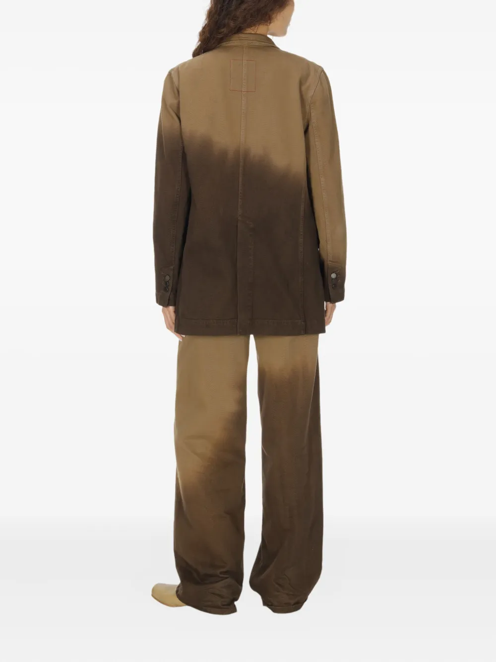 Uma Wang Jane blazer met zak Bruin