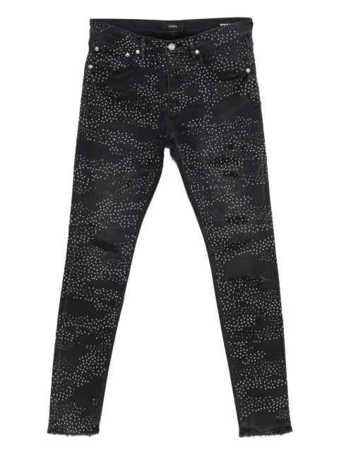 Purple Brand embellished distressed denim