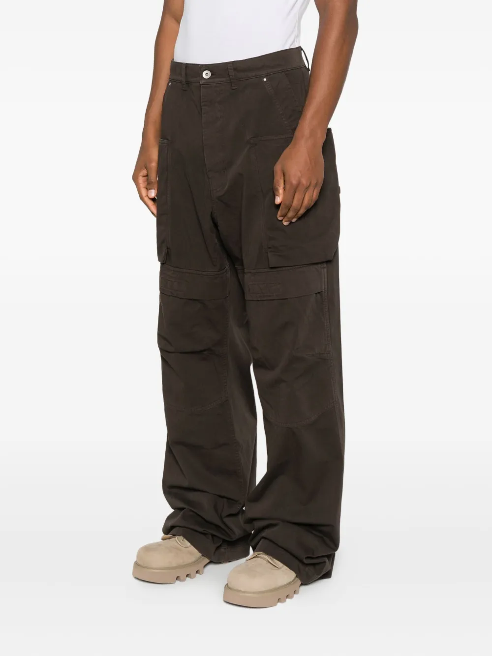 Rick Owens Drkshdw Pocket Trousers In Brown