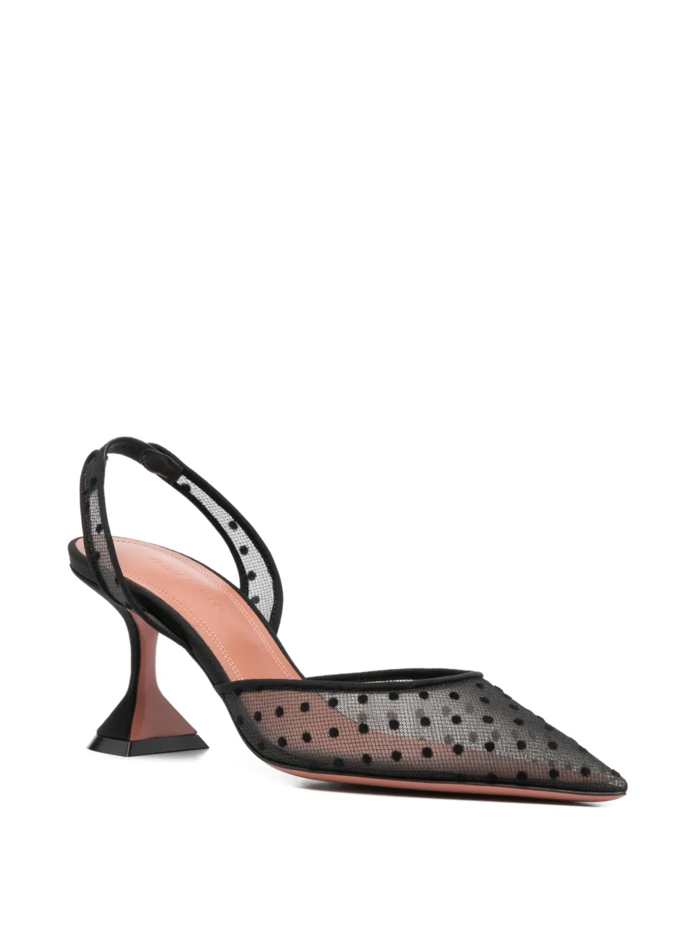 Amina Muaddi 70mm polka-dot pattern sling-back pumps | Heeled Pumps | Image 2