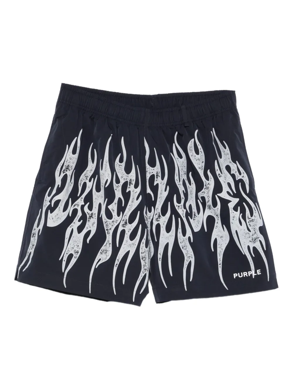 Purple Brand プリント ショートパンツ - ブルー
