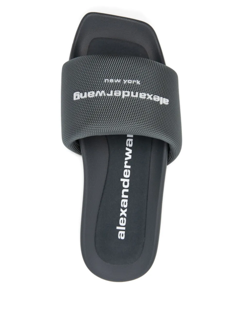 Alexander Wang Slippers met logoband Grijs