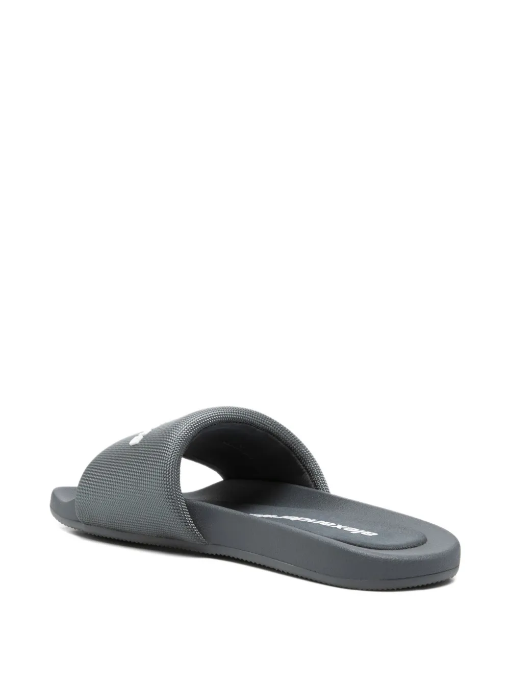 Alexander Wang Slippers met logoband Grijs