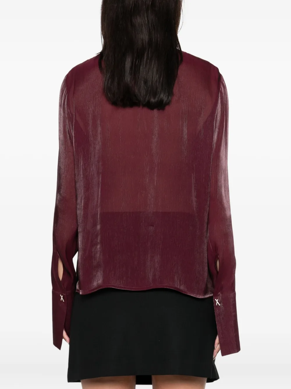 Genny Long-sleeve Shirt In Burgundy