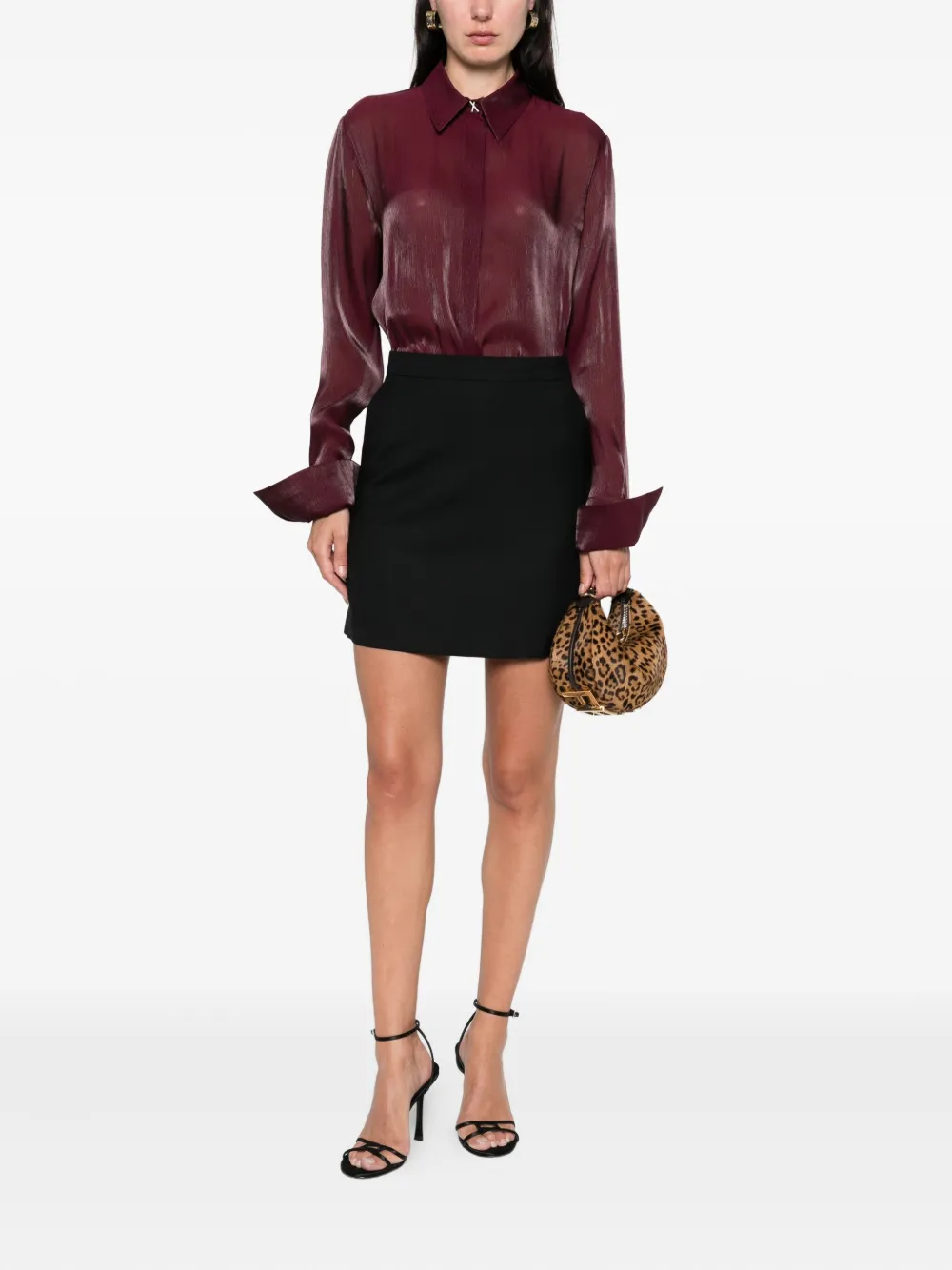 Genny Long-sleeve Shirt In Burgundy