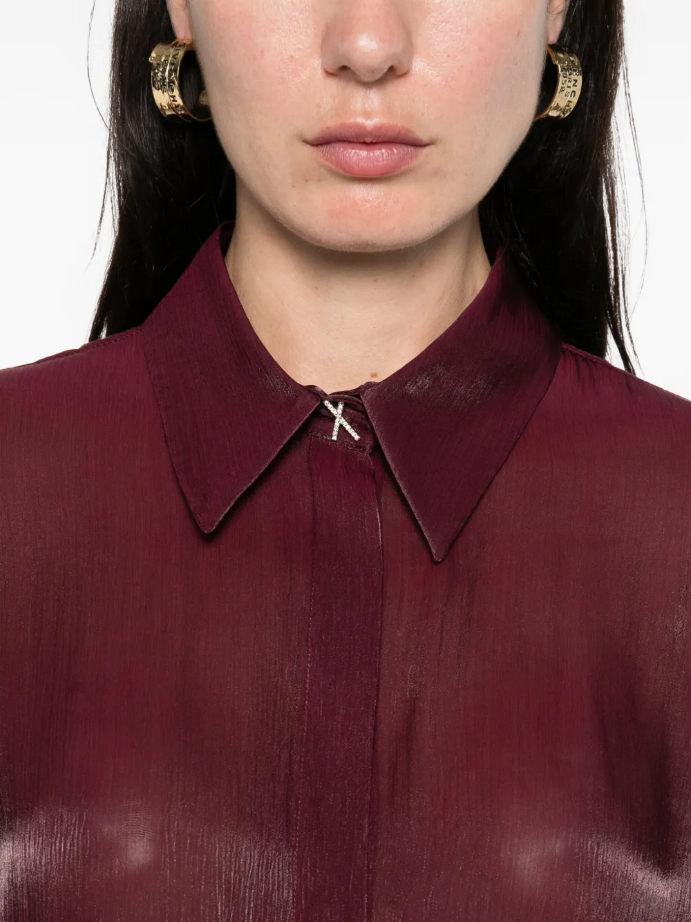 Genny Long-sleeve Shirt In Burgundy