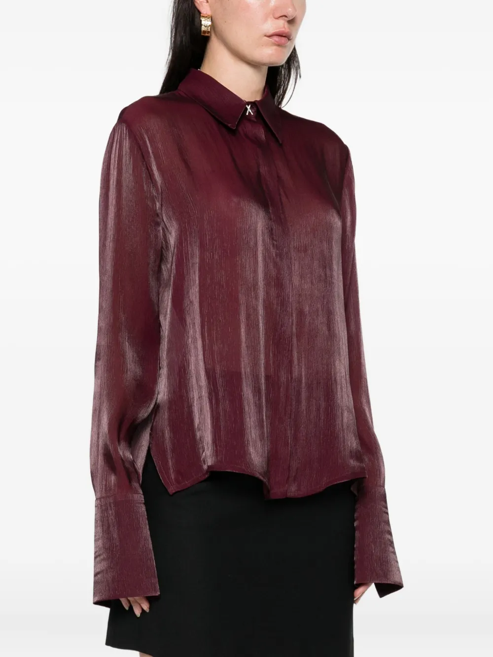 Genny Long-sleeve Shirt In Burgundy