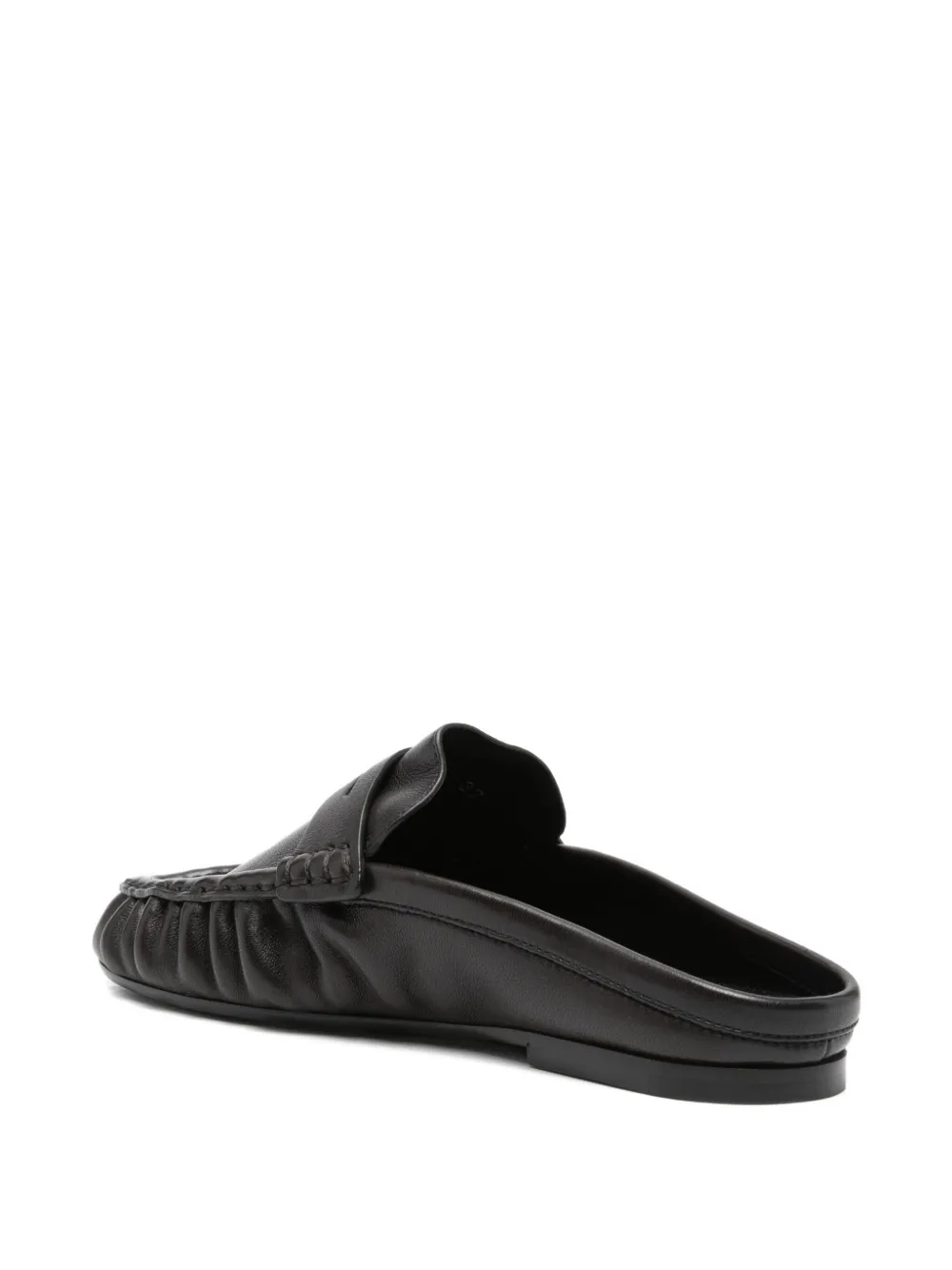 Saint Laurent Muiltjes met ruches en logo Bruin