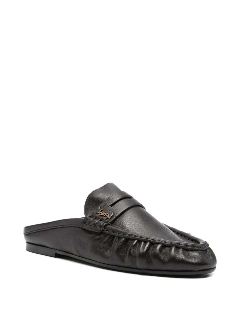 Saint Laurent ruched logo mules | Flat Mules | Image 2