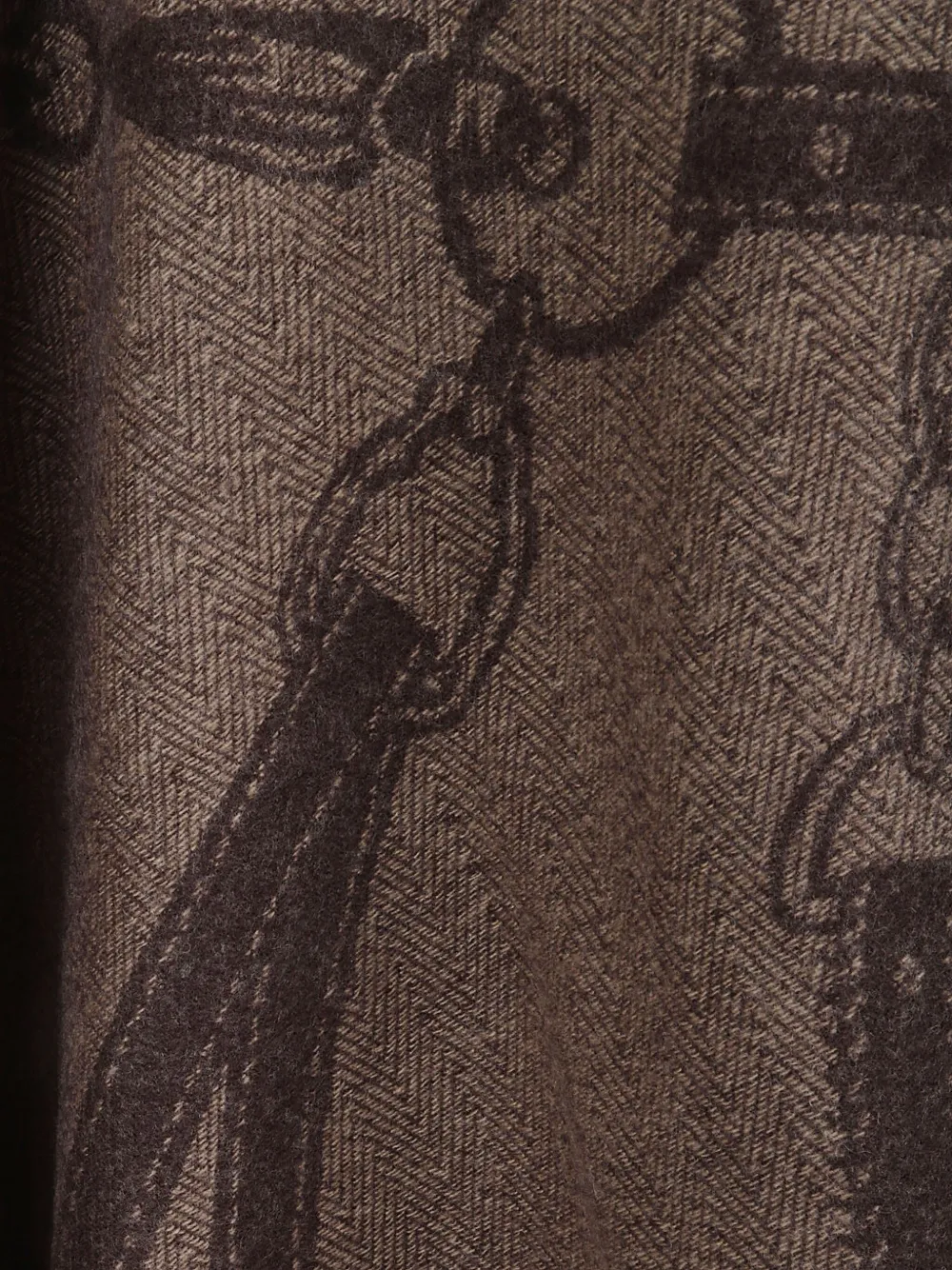 Ralph Lauren Chain-pattern Cape In Brown