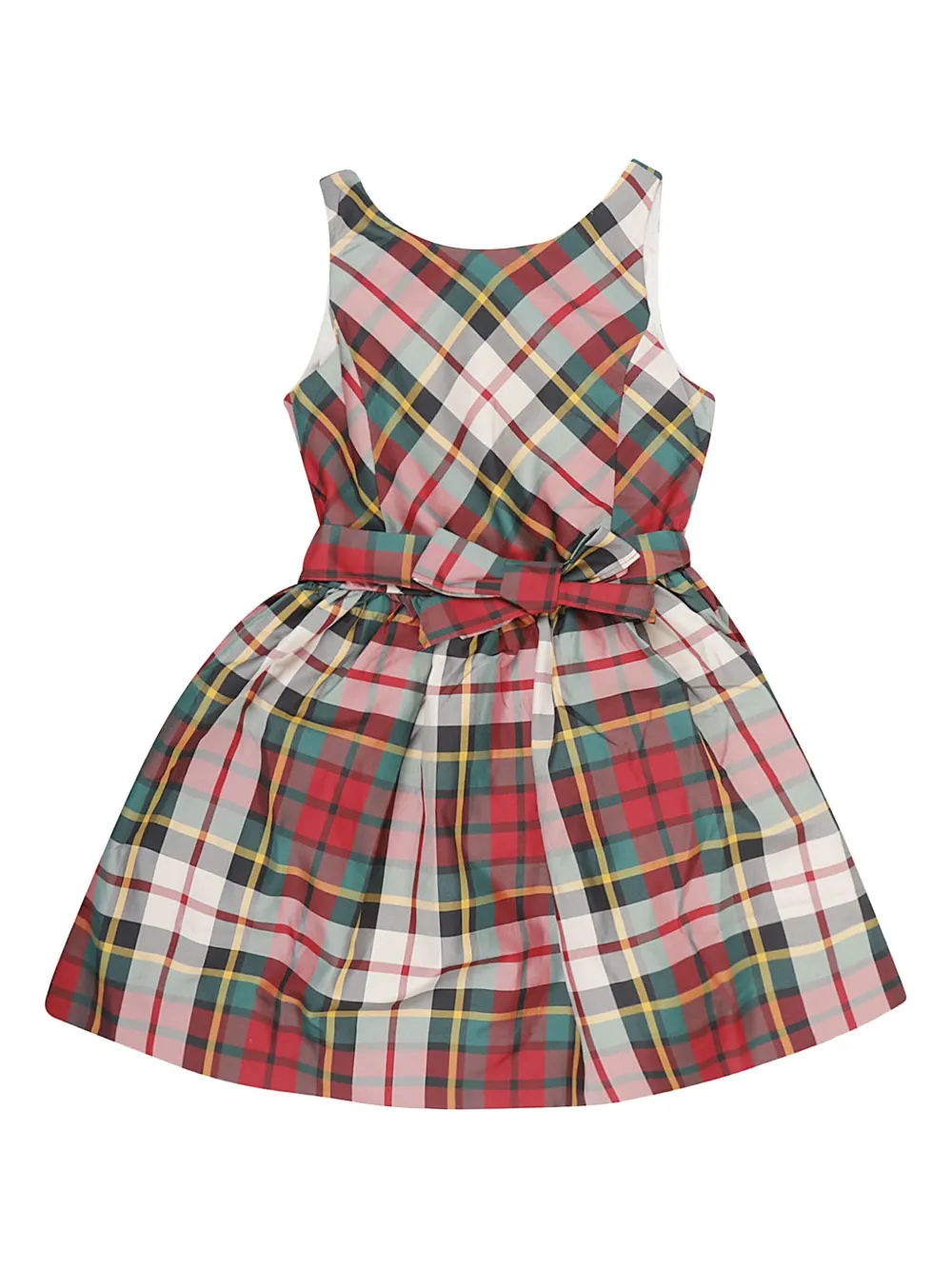 POLO RALPH LAUREN KIDS bow-detail dress - レッド POLO RALPH LAUREN KIDS bow-detail dress - レッド