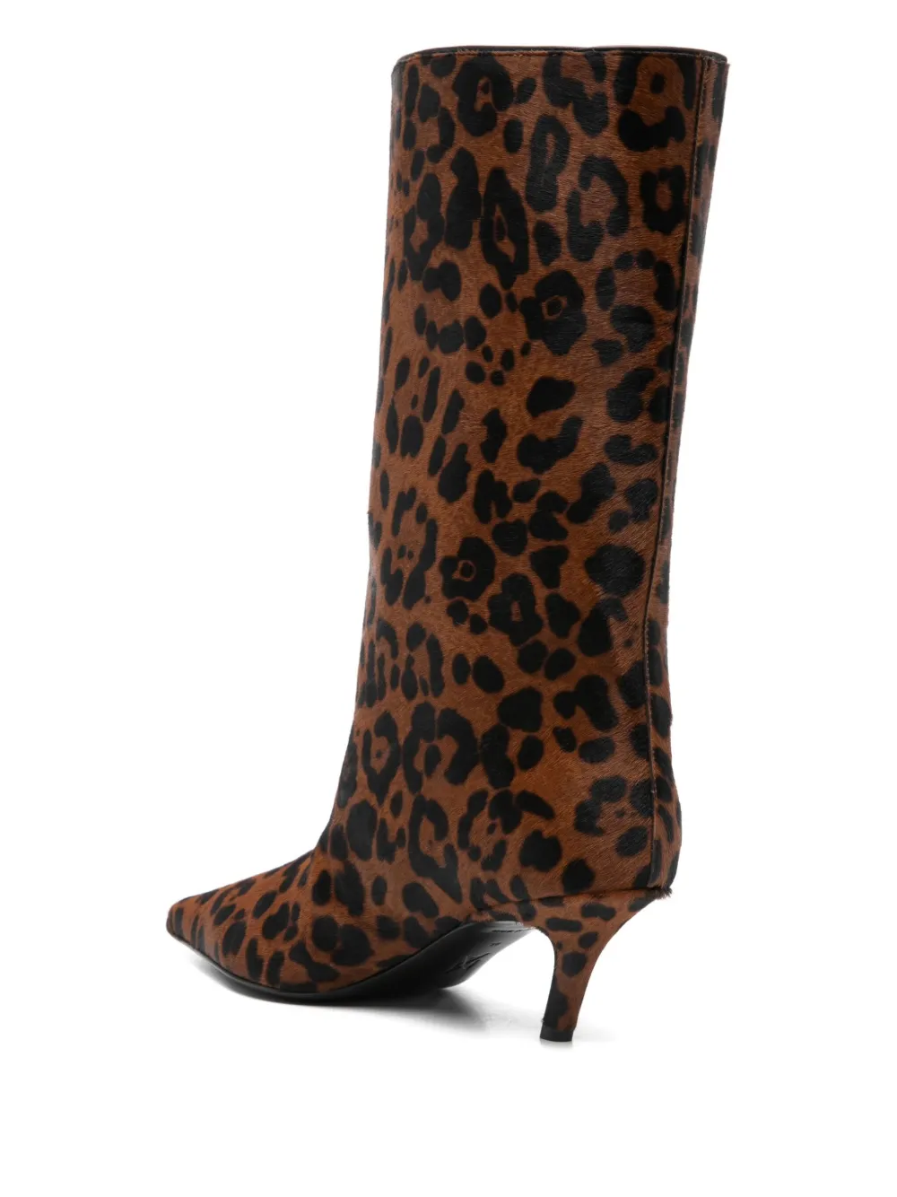 Amina Muaddi 60mm Fiona Pointed-toe Boots In Brown