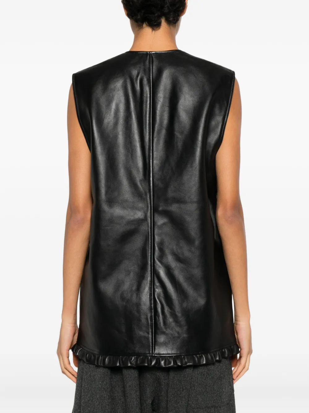 Niccolò Pasqualetti Lea Gala Leather Gilet In Brown