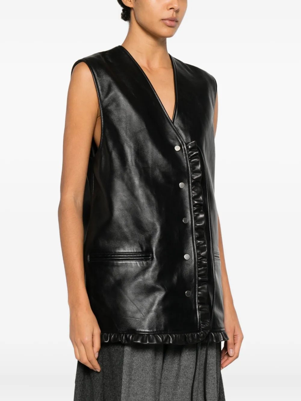 Niccolò Pasqualetti Lea Gala Leather Gilet In Brown