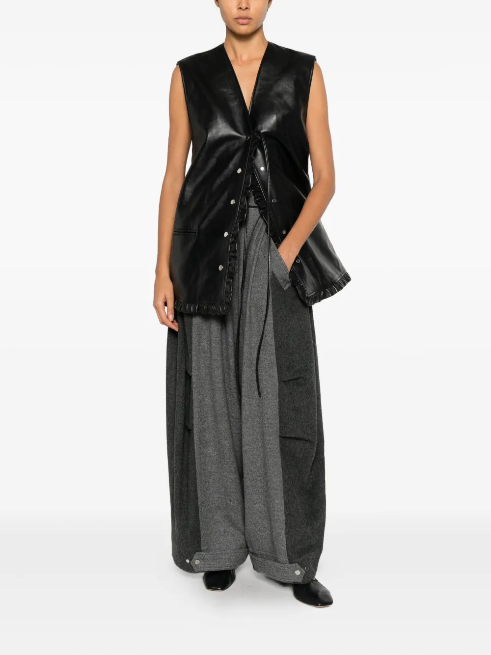 Niccolò Pasqualetti Lea Gala Leather Gilet In Brown