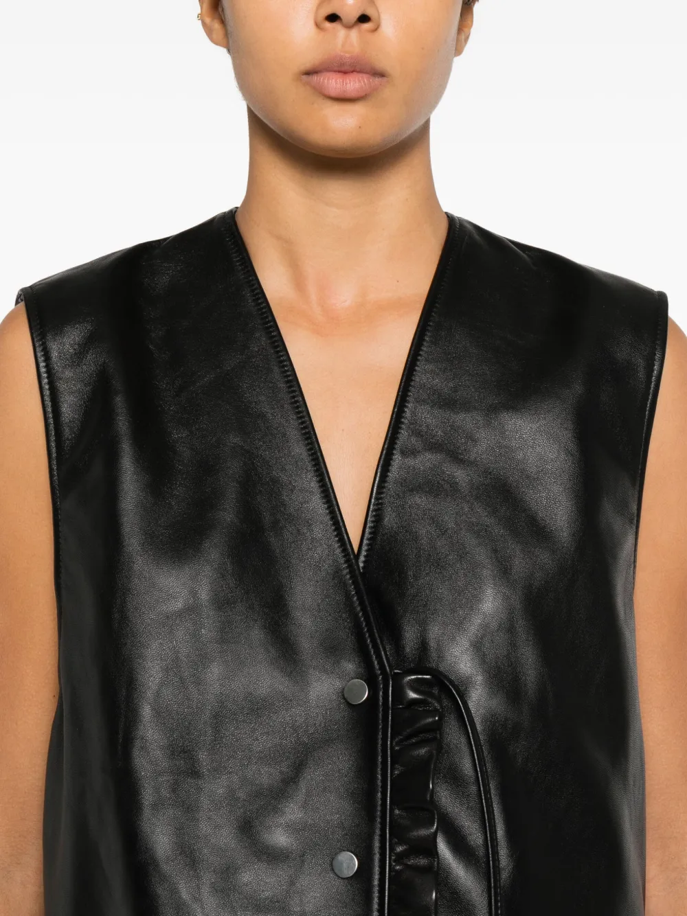 Niccolò Pasqualetti Lea Gala Leather Gilet In Brown