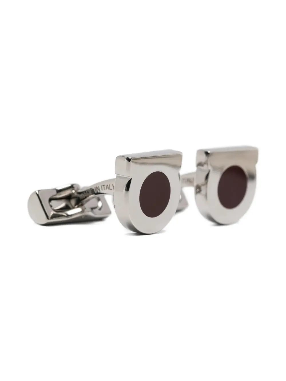 Ferragamo logo cufflinks - Zilver
