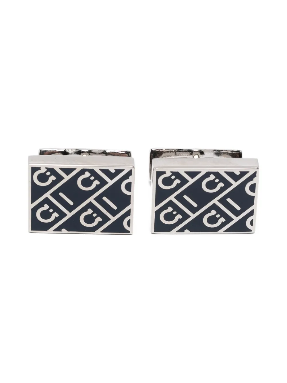 Ferragamo square pattern cufflinks | argent | Image 1