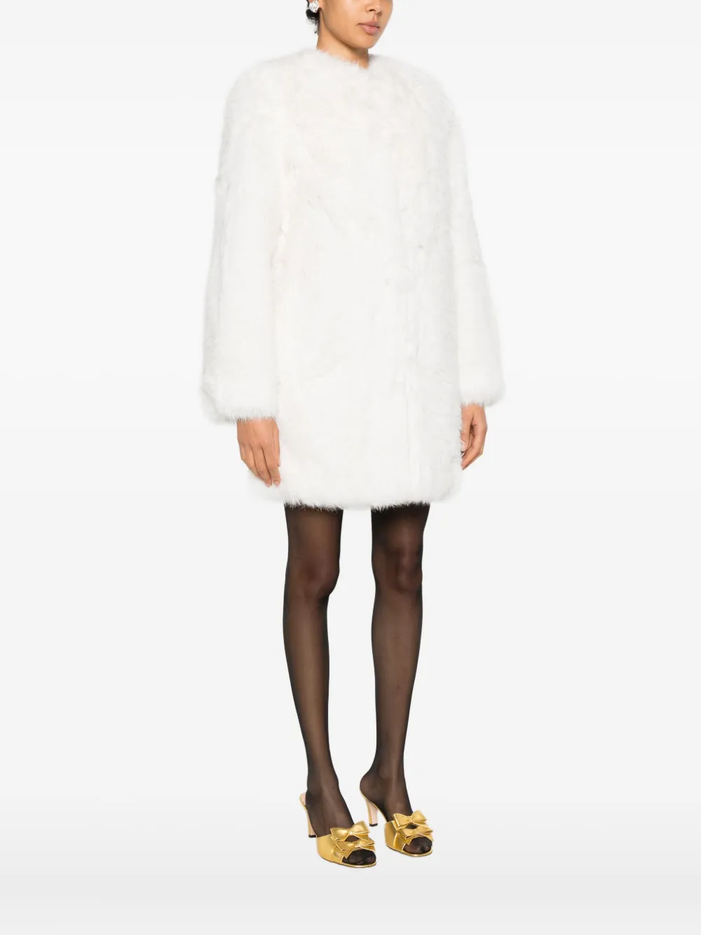 Blugirl Faux-fur Coat In White