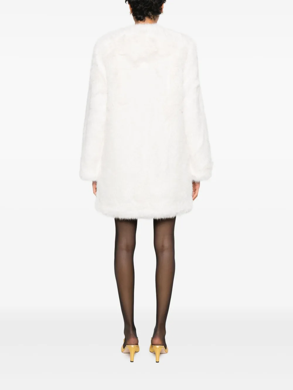Blugirl Faux-fur Coat In White