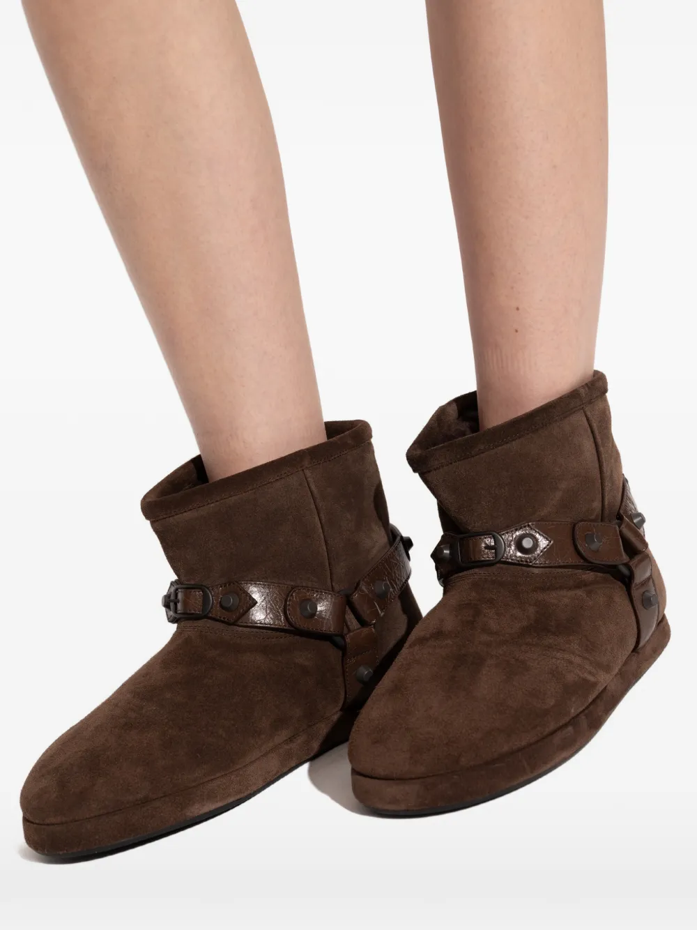 Balenciaga Alaska buckle-strap Boots | Brown | FARFETCH
