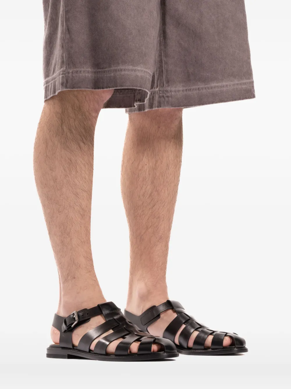 Church's Fisherman sandalen met gesp Zwart