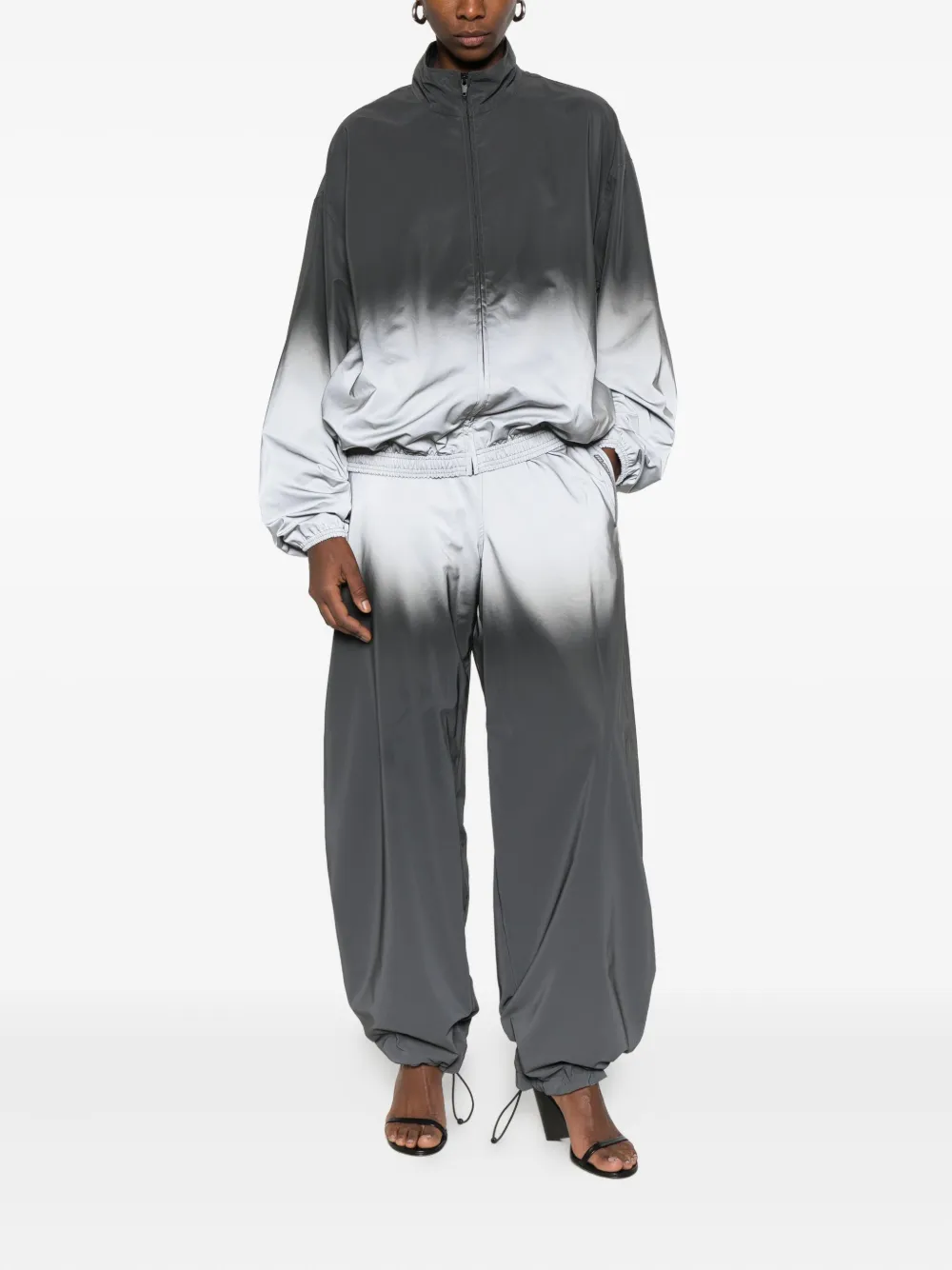 Alexander Wang Reflective Track Pants In Gray