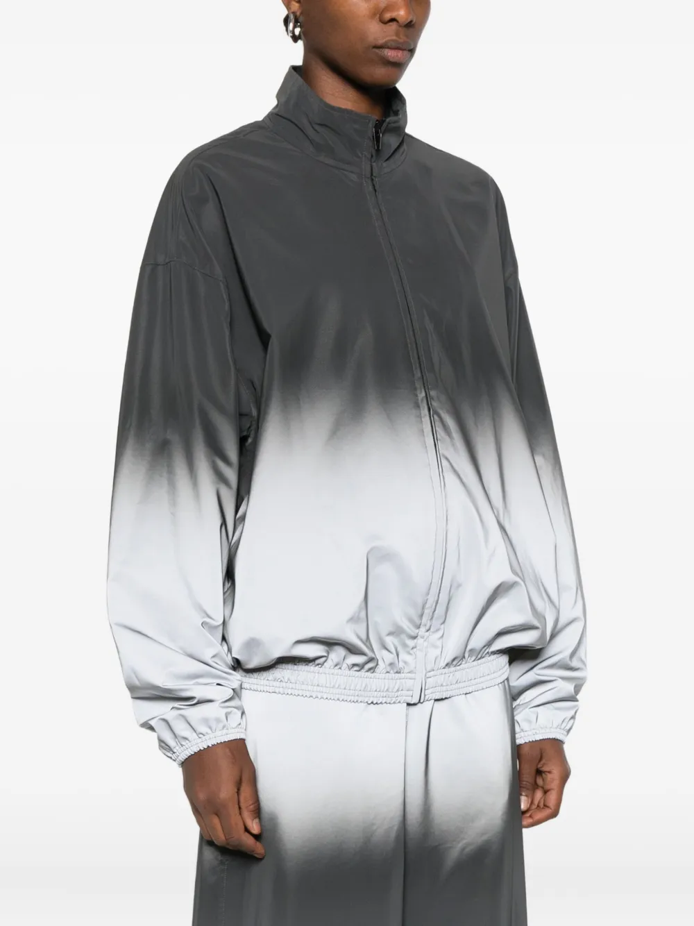 Alexander Wang Reflective Track Jacket In Black