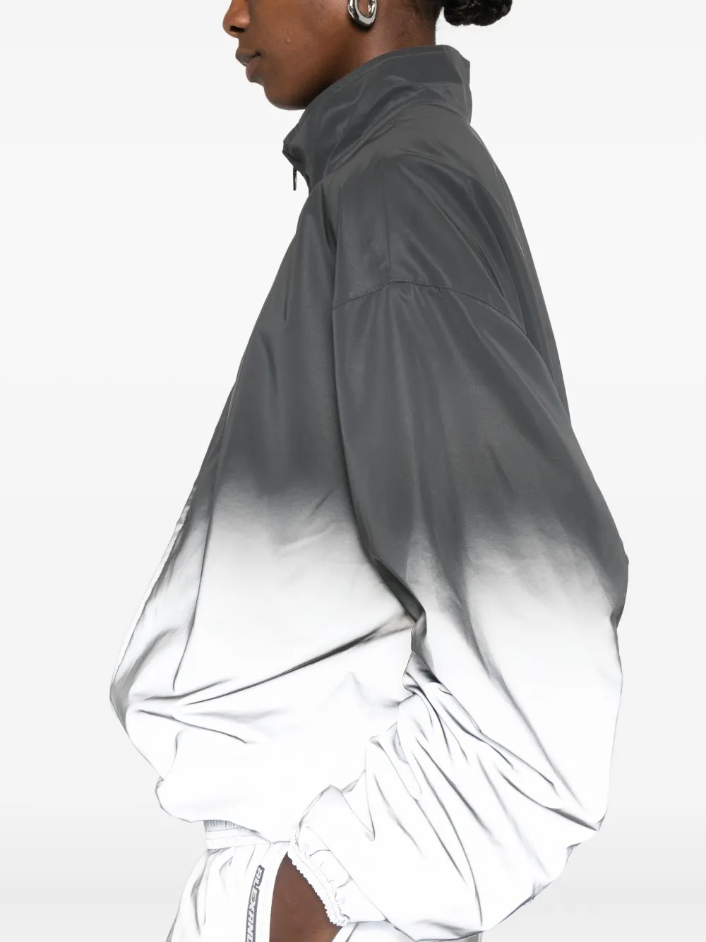 Alexander Wang Reflective Track Jacket In Black