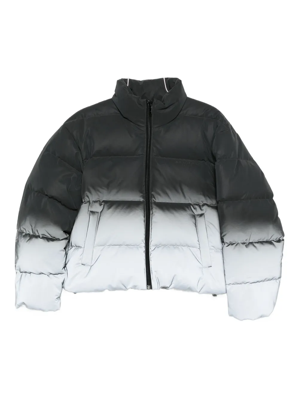 Alexander Wang Reflective Puffer Jacket In Black