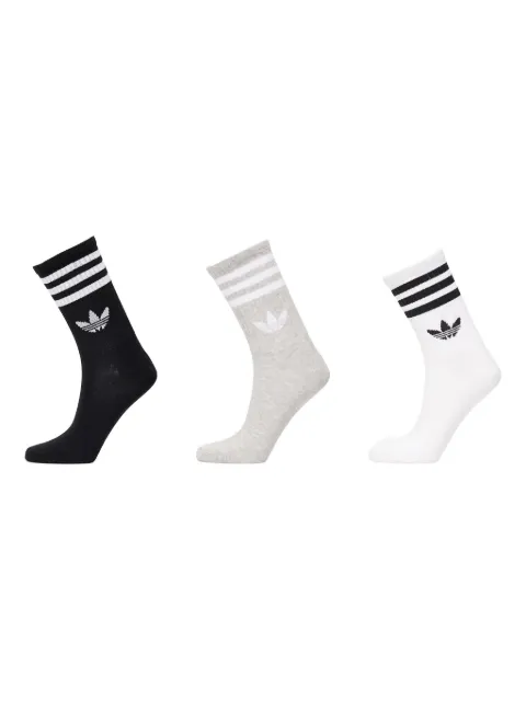 adidas 3-Stripes logo socks (pack of three)