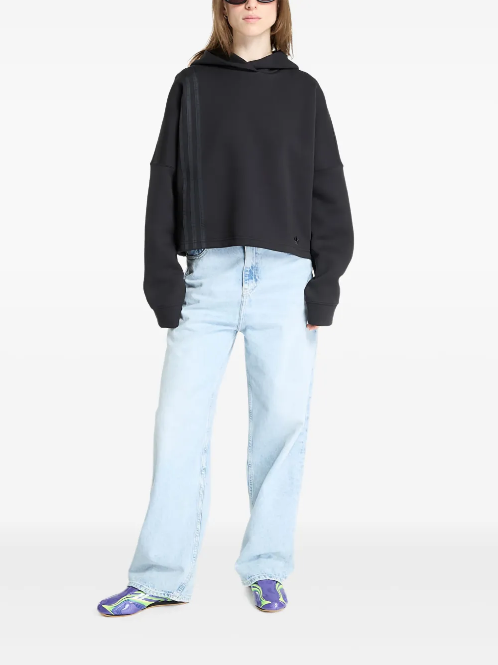 adidas Hoodie met 3 strepen Zwart